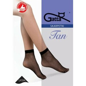 Sieťované dámske ponožky - kabaretky TAN - Gatta jedna veľkosť čierna