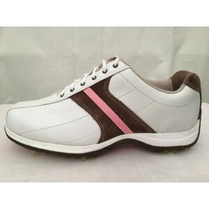 Dámska golfová obuv LS401-14 - Etonic 38,5 biela a hnedá a ružová