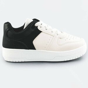 Bielo-čierne dvojfarebné dámske tenisky sneakers (XWH2120X) biela XL (42)