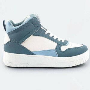 Bielo-svetlo modré členkové dámske tenisky sneakers (WH2122) Modrá XL (42)