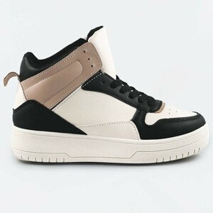 Bielo-čierne členkové dámske tenisky sneakers (WH2122) biela XL (42)
