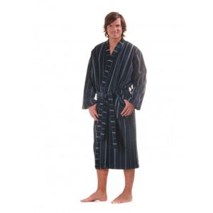 ANCONA pánske bavlnené kimono L dlhý župan kimono antracit 8999