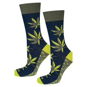 Ponožky SOXO v pohári - Marihuana zelená PÁNSKE EUR 40-45