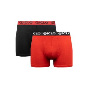 Pánske boxerky Iclo 2-pak čierna / červená l