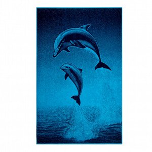 Plážová osuška Zwoltex Delfiny Navy Blue 100x160