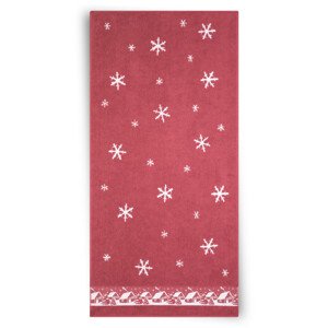 Zwoltex Towel Aspen 2 Dark Red/Pattern 50x100