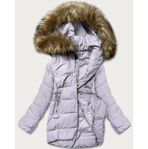 Dámska zimná bunda vo vresové farbe s prírodnou perovou výplňou (8071) fialová L (40)