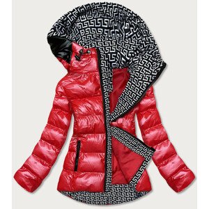 Červená metalická dámska bunda s kapucňou (XW808X) červená L (40)