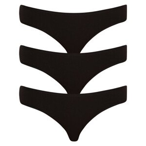 3PACK Dámske nohavičky Nedeto čierne (3NDTK001) XL