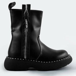 Čierne dámske topánky nad členky (SA6152) černá L (40)