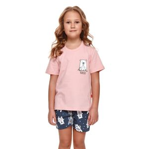 Dievčenské pyžamo Bear ružové růžová 134/140