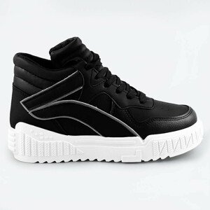 Vyššie čierne dámske športové topánky (SG-139) černá L (40)