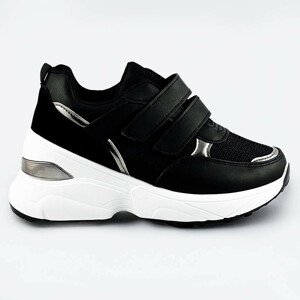 Čierne dámske športové topánky so suchými zipsami (CUD-63) černá L (40)