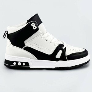 Bielo-čierne dámske športové topánky (AD-583) biały L (40)