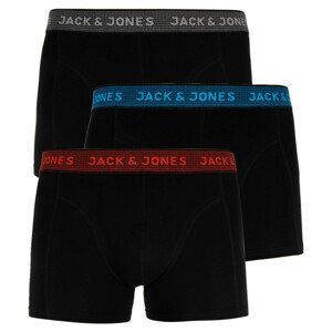3PACK pánske boxerky Jack and Jones čierne (12127816 - asfalt) XXL