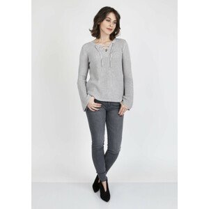 Dámsky sveter Kylie SWE 117 Sweater Grey - MKMSwetters M