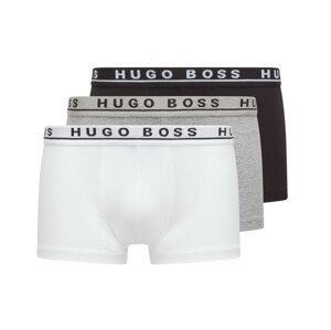 Pánské boxerky 3ks 50325403 999 mix barev  Hugo Boss L biela, šedá, čierna