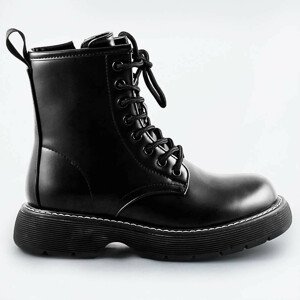 Čierne dámske šnurovacie topánky (A9935) čierna L (40)