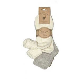 Zahrnuté ponožky RiSocks Alpaka art.2194 A'2 beżowy-brązowy 43-46