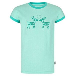 Dievčenské bavlnené tričko Avio-jg tyrkysová - Kilpi 146