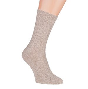 Ponožky s jahňacie vlnou Skarpol art.53 hnedá 45-47
