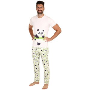 Veselé pánske pyžamo Dedoles Panda a bambus (DM-SW-MP-CC-1443) XL