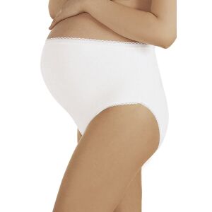 Bavlnené tehotenské nohavičky Mama Maxi bielej bílá XXL