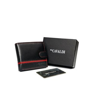 Pánská peněženka N992L - Cavaldi čierna s červenou