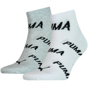 Unisex ponožky Quarter 2Pack 907948 02 bielo-šedá - Puma 43-46