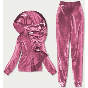 Ružový dámsky velúrový dres (81224) Růžová XL (42)