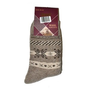 Dámske ponožky priľne GNG 9998 Thermo Wool béžová 39-42