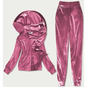 Ružový dámsky velúrový dres (81222) Růžová XL (42)