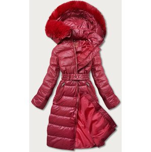 Dlhá červená dámska zimná bunda (TY040-53) Červená XXL (44)