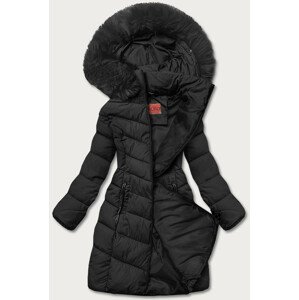 Čierna zimná bunda s kapucňou (TY045-1) černá M (38)