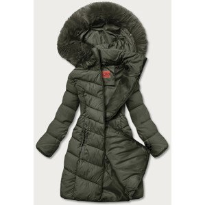 Zimná bunda v khaki farbe s kapucňou (TY045-29) khaki S (36)