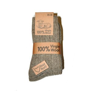 Dámske ponožky RiSocks 6587 Virgin Wool A'2 Krémový 43-46