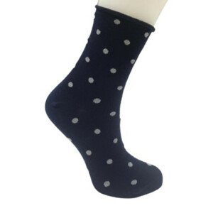 Ponožky s lurexom, bez sťahovacieho lemu SB015 tmavě modrá 35-38