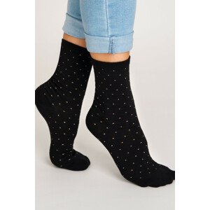 Ponožky - bavlna, lurex SB011 černá 39-42