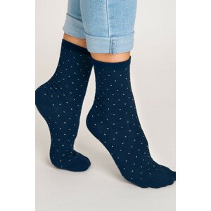 Ponožky - bavlna, lurex SB011 tmavě modrá 35-38