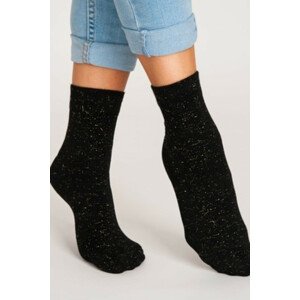 Ponožky - bavlna, lurex SB012 černá 35-38