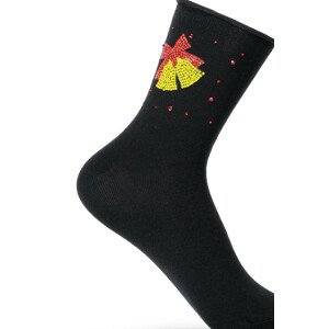Vianočné ponožky s ozdobami černá 36-41