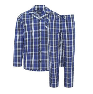 Pánske pyžamo 50091 56C karo - Jockey L káro - modrá