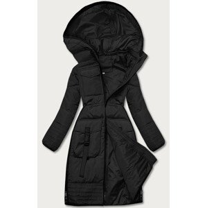 Čierna dámska vypasovaná zimná bunda (H-1071-01) černá S (36)
