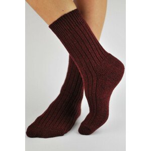 Vlnené ponožky SW001 kaštanové 35-38