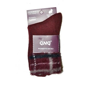 Dámske ponožky Ulpio GNG 3919-4 Thermo Wool Karo 35-42 černá 35-38