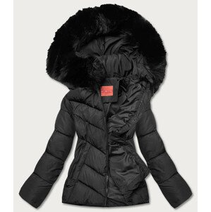 Krátka čierna dámska zimná bunda (TY035-1) černá L (40)