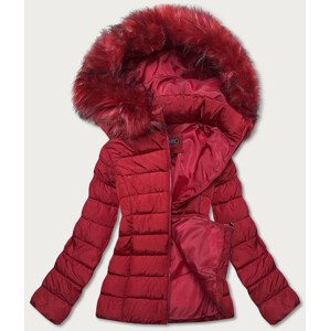 Krátka červená dámska zimná bunda (YP-20091-8) Červená S (36)