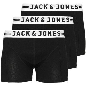 3PACK pánske boxerky Jack and Jones čierne (12081832) M