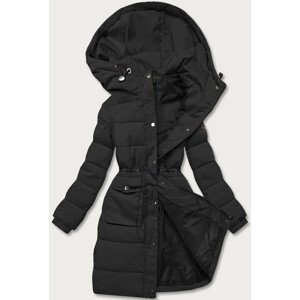 Čierna dámska páperová zimná bunda (CAN-865) černá L (40)
