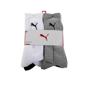 Ponožky Puma 906656 Crew Soft Cotton A'6 35-46 šedo-bílo-černá 35-38